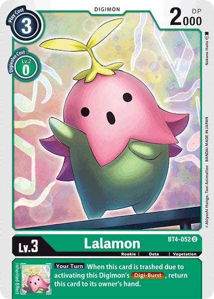 Image for Lalamon (BT4-052 U) (BT04) - Digimon Card Game