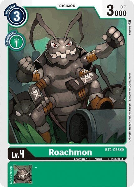 Image for Roachmon (BT4-053 U) (BT04) - Digimon Card Game