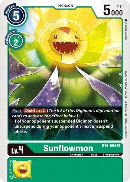 Image for Sunflowmon (BT4-054 U) (BT04) - Digimon Card Game