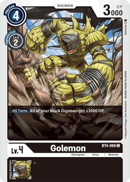 Image for Golemon (BT4-066 C) (BT04) - Digimon Card Game