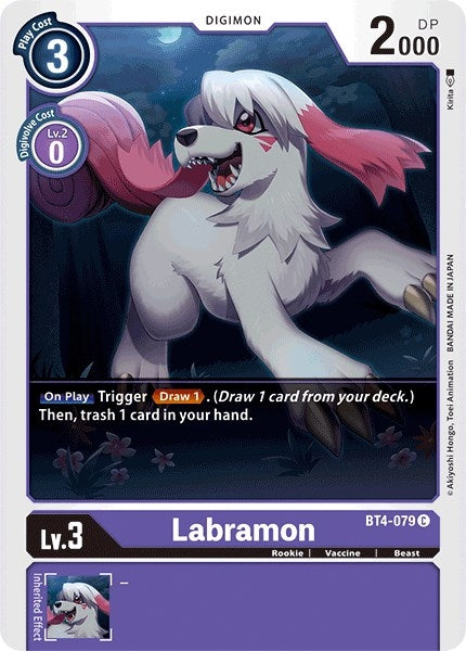 Image for Labramon (BT4-079 C) (BT04) - Digimon Card Game