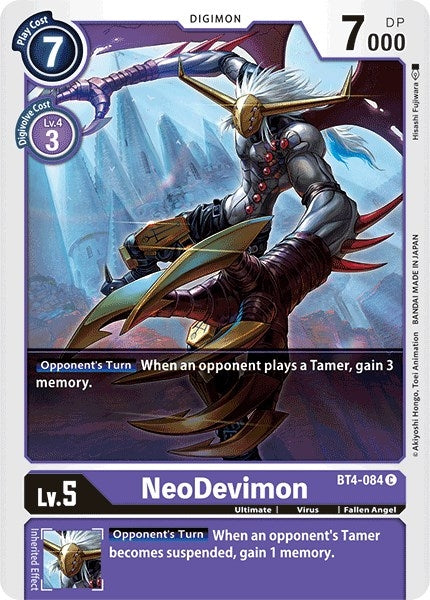 Image for NeoDevimon (BT4-084 C) (BT04) - Digimon Card Game