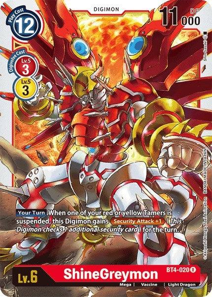 Image for ShineGreymon (BT4-020 R) (BT04) - Digimon Card Game