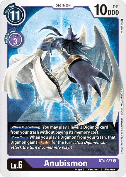 Image for Anubismon (BT4-087 U) (BT04) - Digimon Card Game