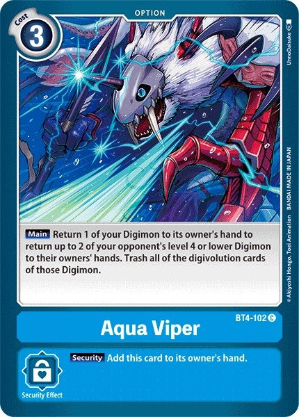 Image for Aqua Viper (BT4-102 C) (BT04) - Digimon Card Game