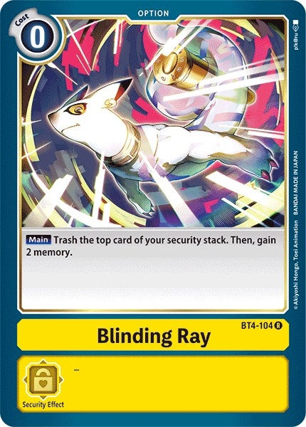 Image for Blinding Ray (BT4-104 R) (BT04) - Digimon Card Game