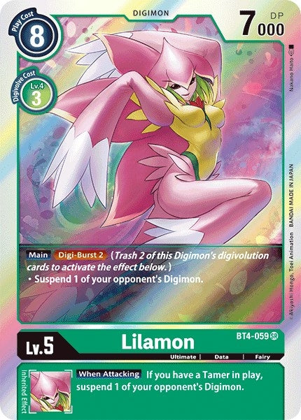 Image for Lilamon (BT4-059 SR) (BT04) - Digimon Card Game