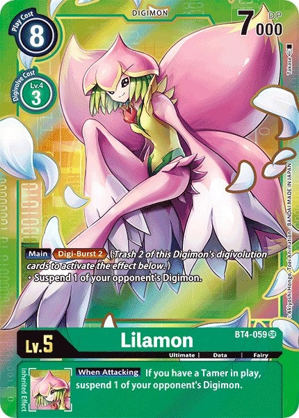 Image for Lilamon (Alternate Art) (BT4-059 SR) (BT04) - Digimon Card Game