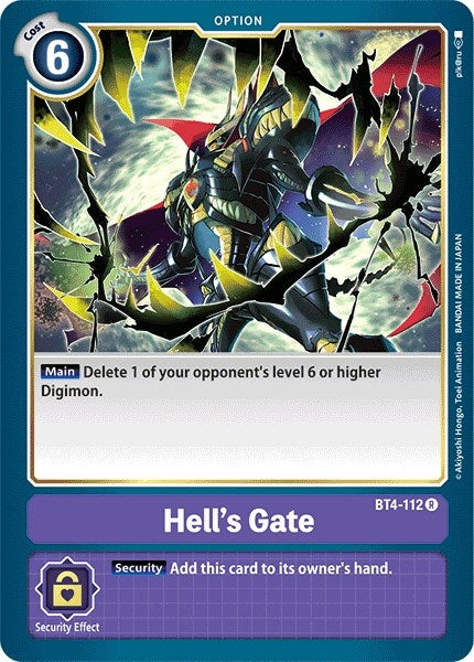 Image for Hell's Gate (BT4-112 R) (BT04) - Digimon Card Game
