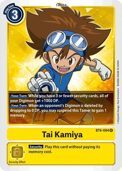 Image for Tai Kamiya (BT4-094 R) (BT04) - Digimon Card Game