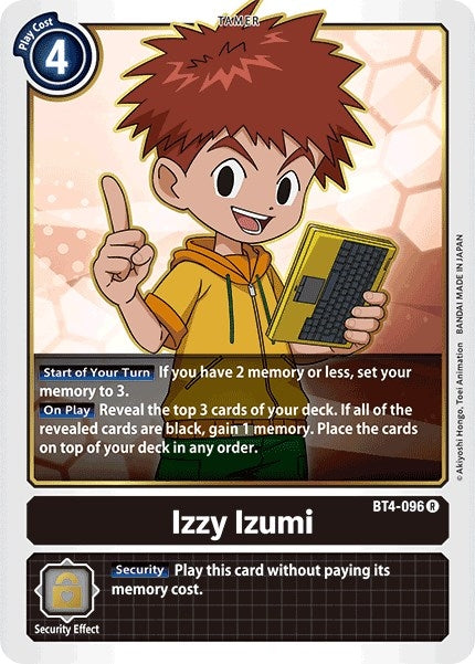 Image for Izzy Izumi (BT4-096 R) (BT04) - Digimon Card Game
