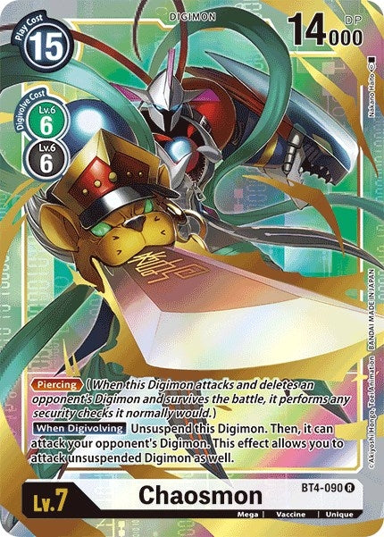 Image for Chaosmon (Alternate Art) (BT4-090 R) (BT04) - Digimon Card Game