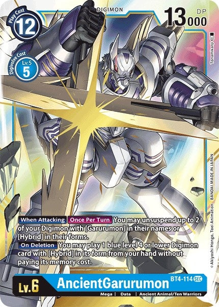 Image for AncientGarurumon (BT4-114 SEC) (BT04) - Digimon Card Game