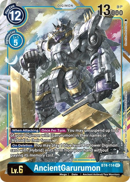 Image for AncientGarurumon (Alternate Art) (BT4-114 SEC) (BT04) - Digimon Card Game