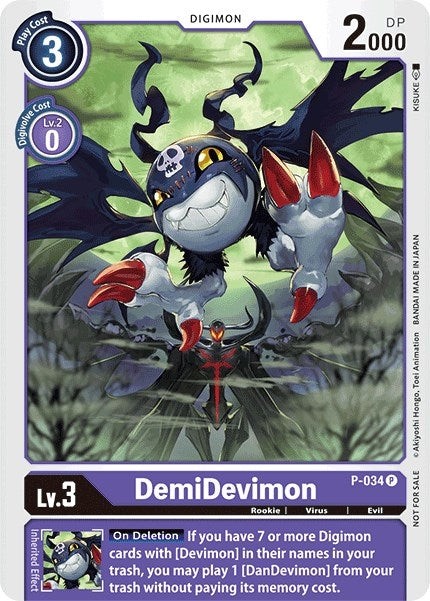 Image for DemiDevimon - P-034 (P-034 P) (D-PR) - Digimon Card Game