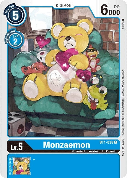 Image for Monzaemon - BT1-038 (Official Tournament Pack Vol.2) (BT1-038 C) (BT01-03A) - Digimon Card Game