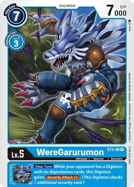 Image for WereGarurumon - ST2-08 (Tamer Party Vol. 2 Promo) (ST2-08 R) (ST-2) - Digimon Card Game