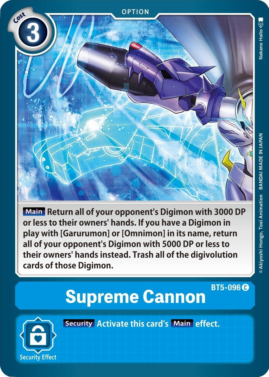 Image for Supreme Cannon (BT5-096 C) (BT05) - Digimon Card Game