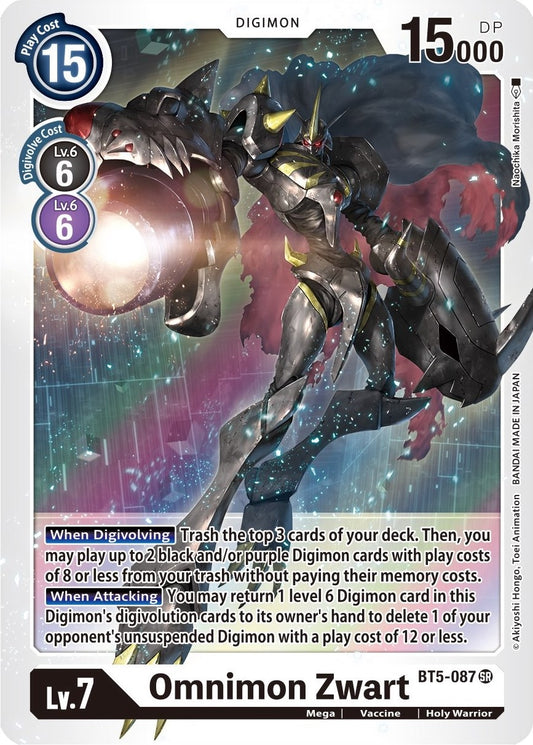 Image for Omnimon Zwart (BT5-087 SR) (BT05) - Digimon Card Game