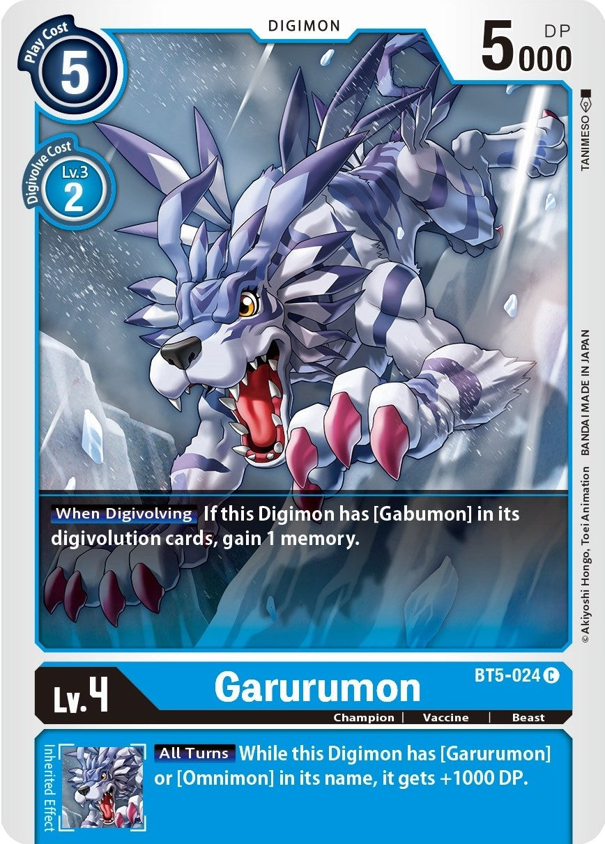 Image for Garurumon (BT5-024 C) (BT05) - Digimon Card Game