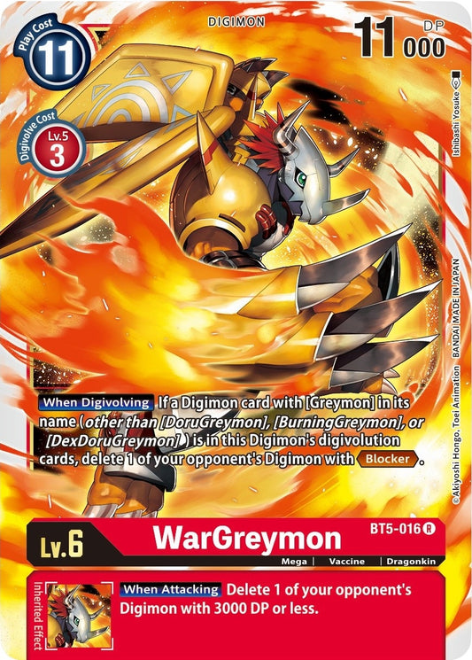Image for WarGreymon (BT5-016 R) (BT05) - Digimon Card Game