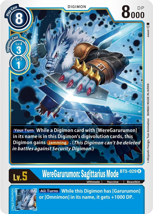 Image for WereGarurumon: Sagittarius Mode (BT5-029 R) (BT05) - Digimon Card Game