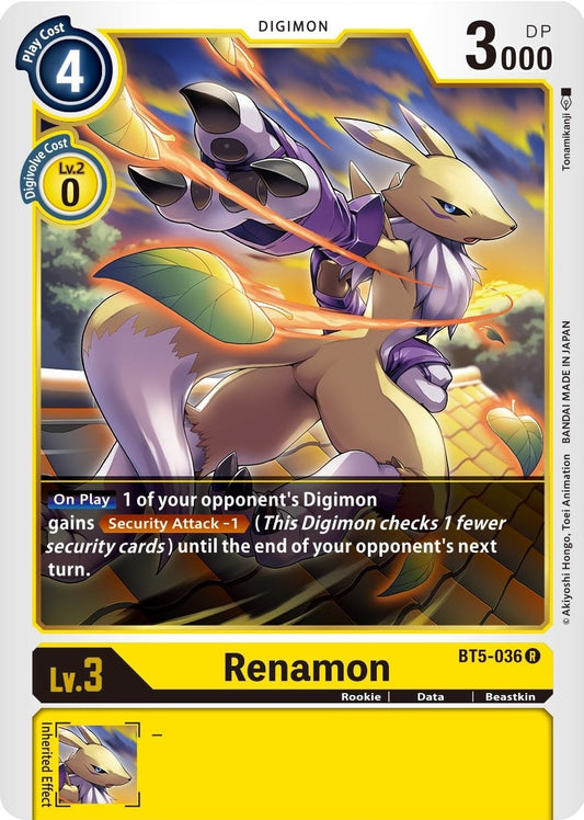 Image for Renamon (BT5-036 R) (BT05) - Digimon Card Game