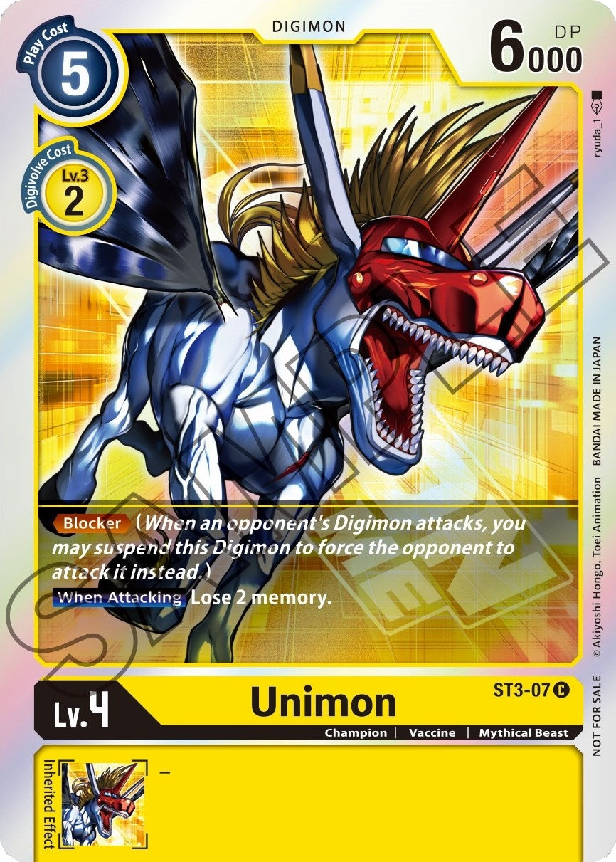 Image for Unimon - ST3-07 (Event Pack 1) (ST3-07 C) (ST-3) - Digimon Card Game