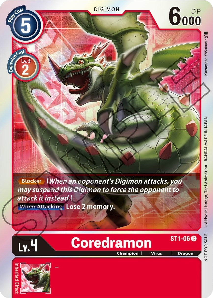 Image for Coredramon - ST1-06 (Event Pack 1) (ST1-06 C) (ST-1) - Digimon Card Game