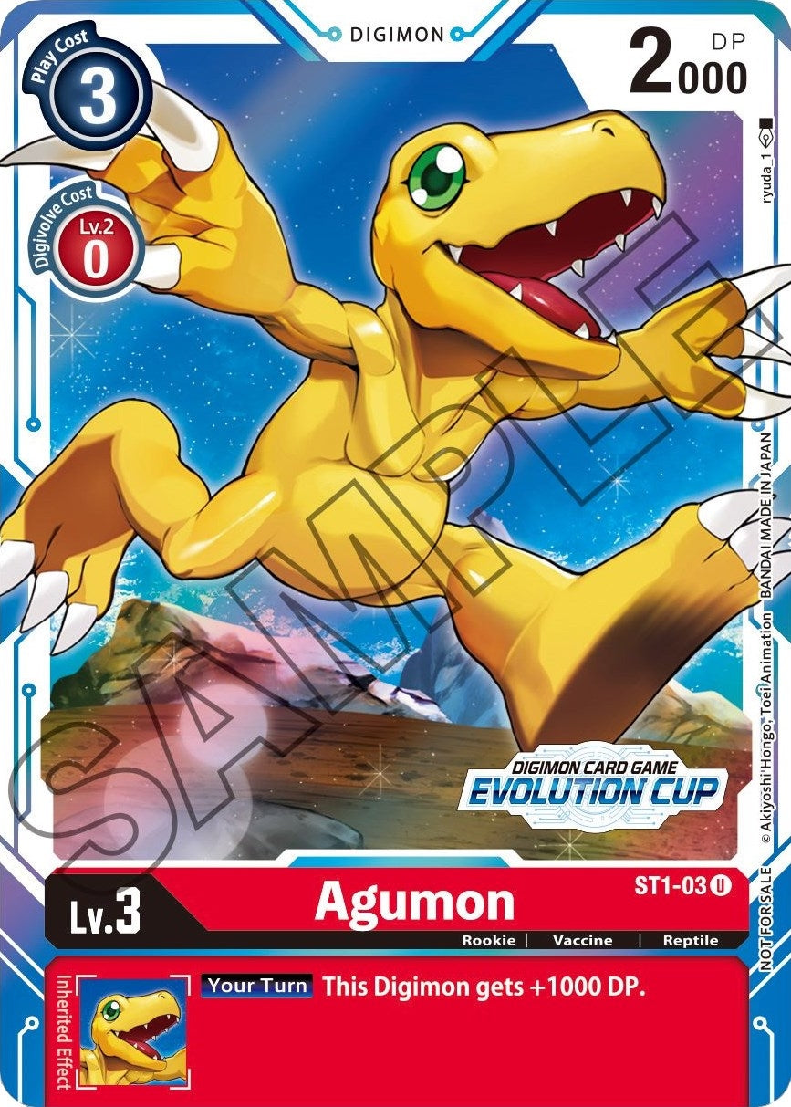 Image for Agumon - ST1-03 (July Evolution Cup 2021 Stamped) (ST1-03 U) (ST-1) - Digimon Card Game