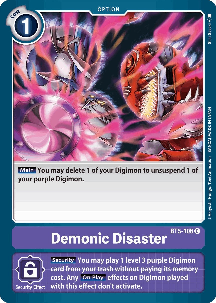 Image for Demonic Disaster (BT5-106 C) (BT05) - Digimon Card Game