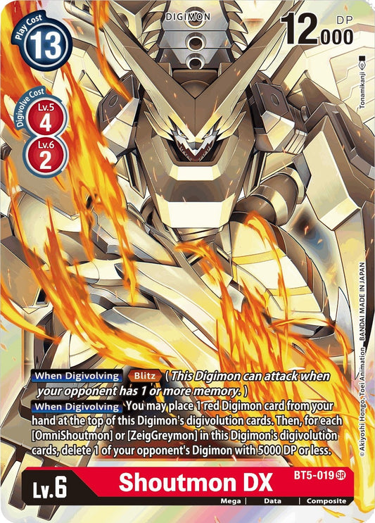 Image for Shoutmon DX (BT5-019 SR) (BT05) - Digimon Card Game