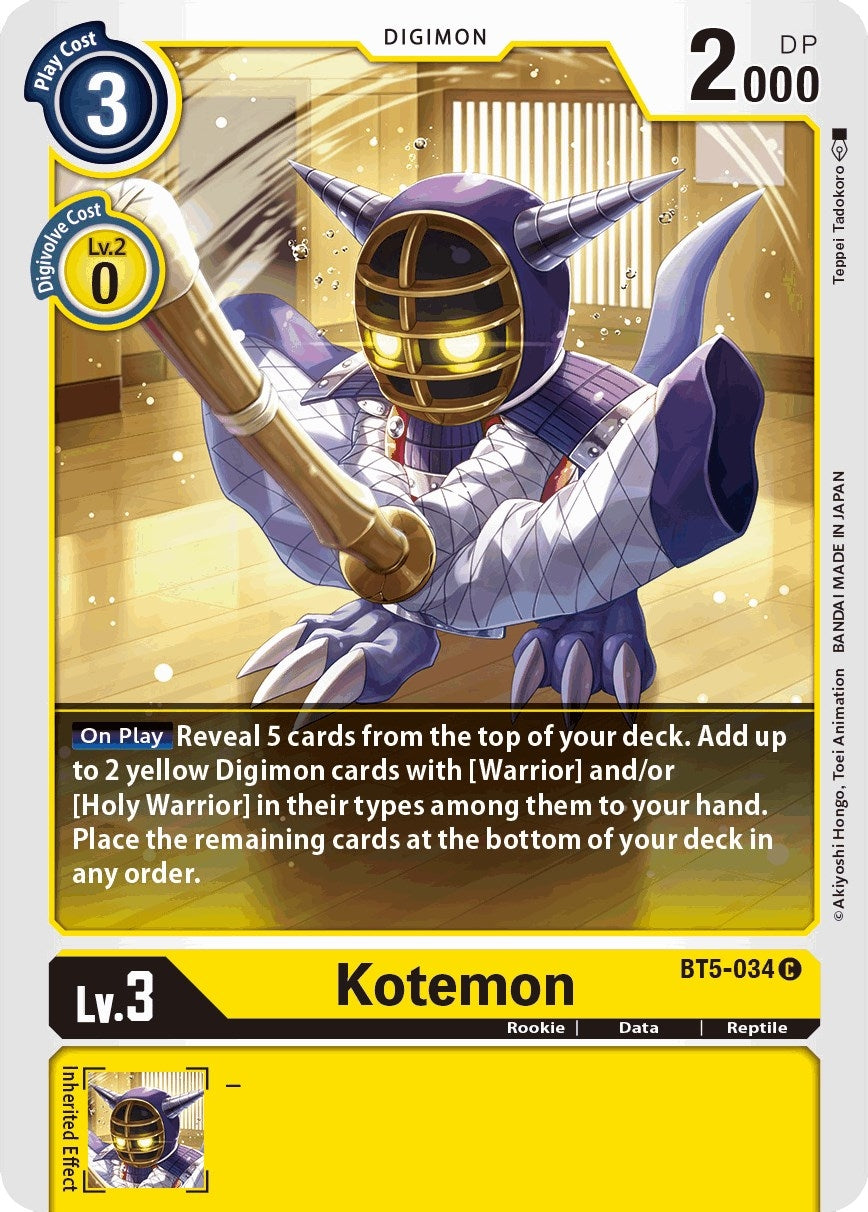 Image for Kotemon (BT5-034 C) (BT05) - Digimon Card Game