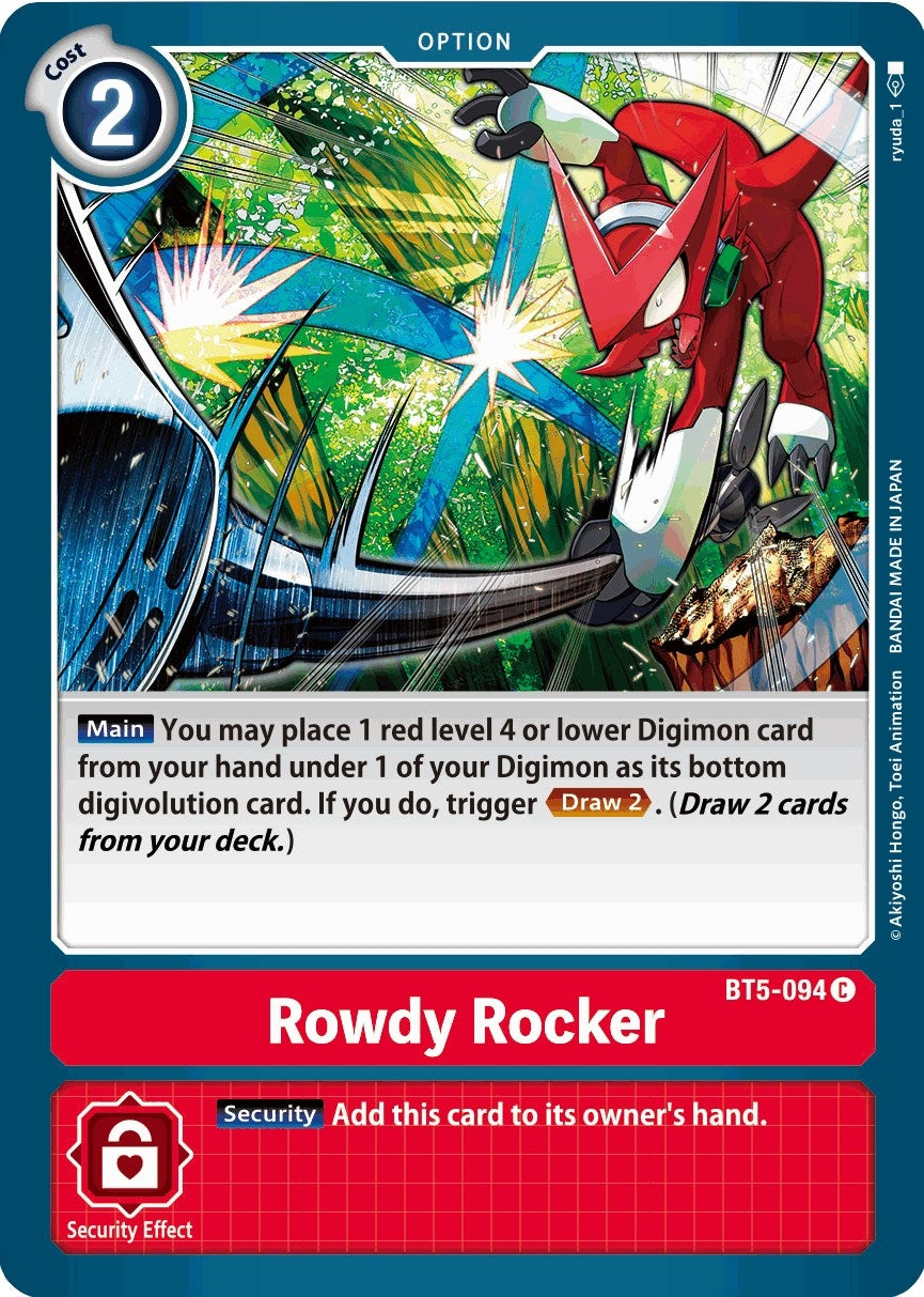 Image for Rowdy Rocker (BT5-094 C) (BT05) - Digimon Card Game