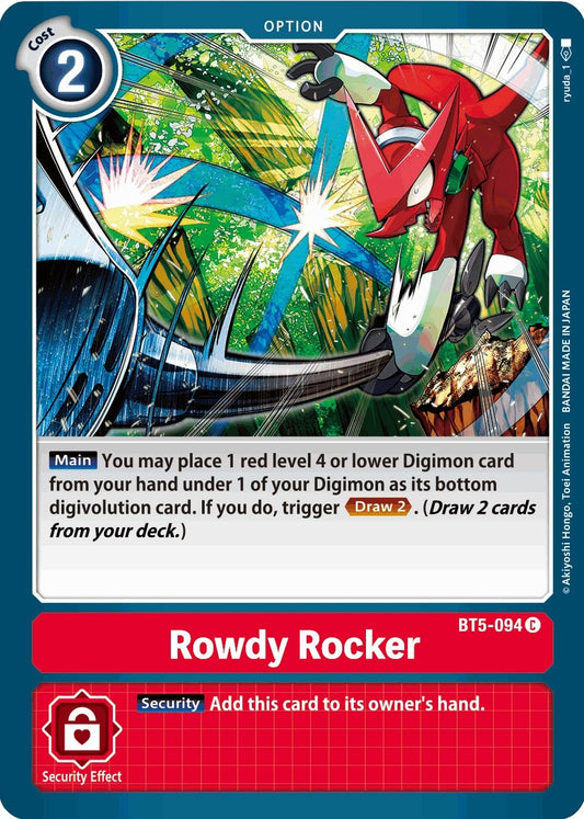 Image for Rowdy Rocker (BT5-094 C) (BT05) - Digimon Card Game