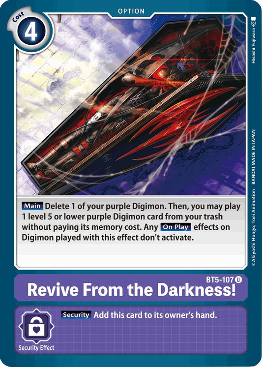 Image for Revive From the Darkness! (BT5-107 U) (BT05) - Digimon Card Game