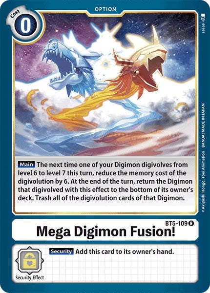 Image for Mega Digimon Fusion! (BT5-109 R) (BT05) - Digimon Card Game