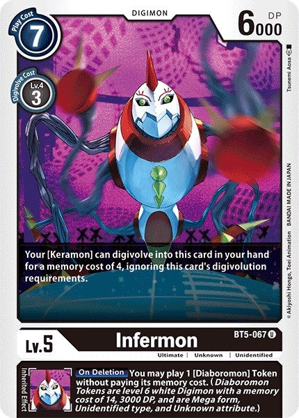 Image for Infermon (BT5-067 U) (BT05) - Digimon Card Game