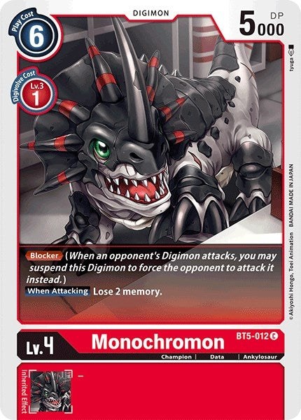 Image for Monochromon (BT5-012 C) (BT05) - Digimon Card Game