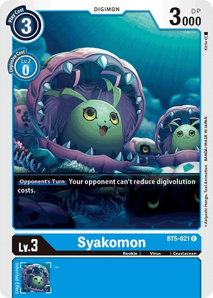 Image for Syakomon (BT5-021 C) (BT05) - Digimon Card Game