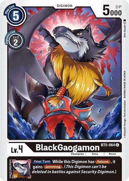 Image for BlackGaogamon (BT5-064 C) (BT05) - Digimon Card Game