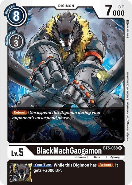 Image for BlackMachGaogamon (BT5-068 C) (BT05) - Digimon Card Game