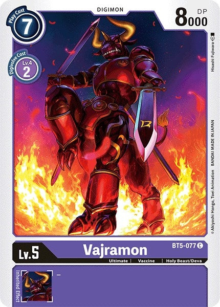 Image for Vajramon (BT5-077 C) (BT05) - Digimon Card Game