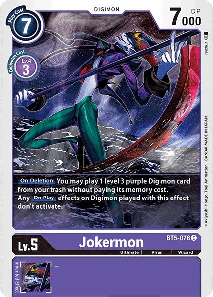 Image for Jokermon (BT5-078 C) (BT05) - Digimon Card Game