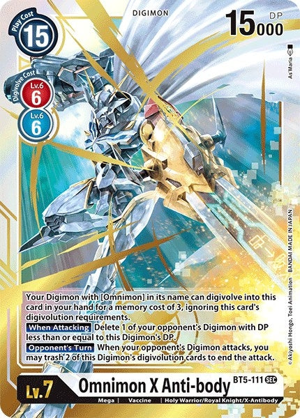 Image for Omnimon X Anti-body (BT5-111 SEC) (BT05) - Digimon Card Game