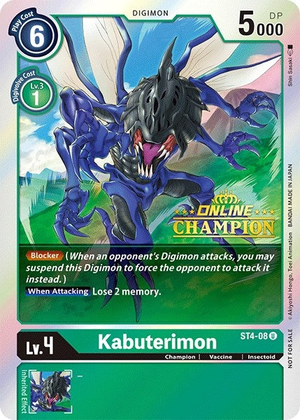 Image for Kabuterimon - ST4-08 (2021 Championship Online Regional) [Online Champion] (ST4-08 U) (ST-4) - Digimon Card Game