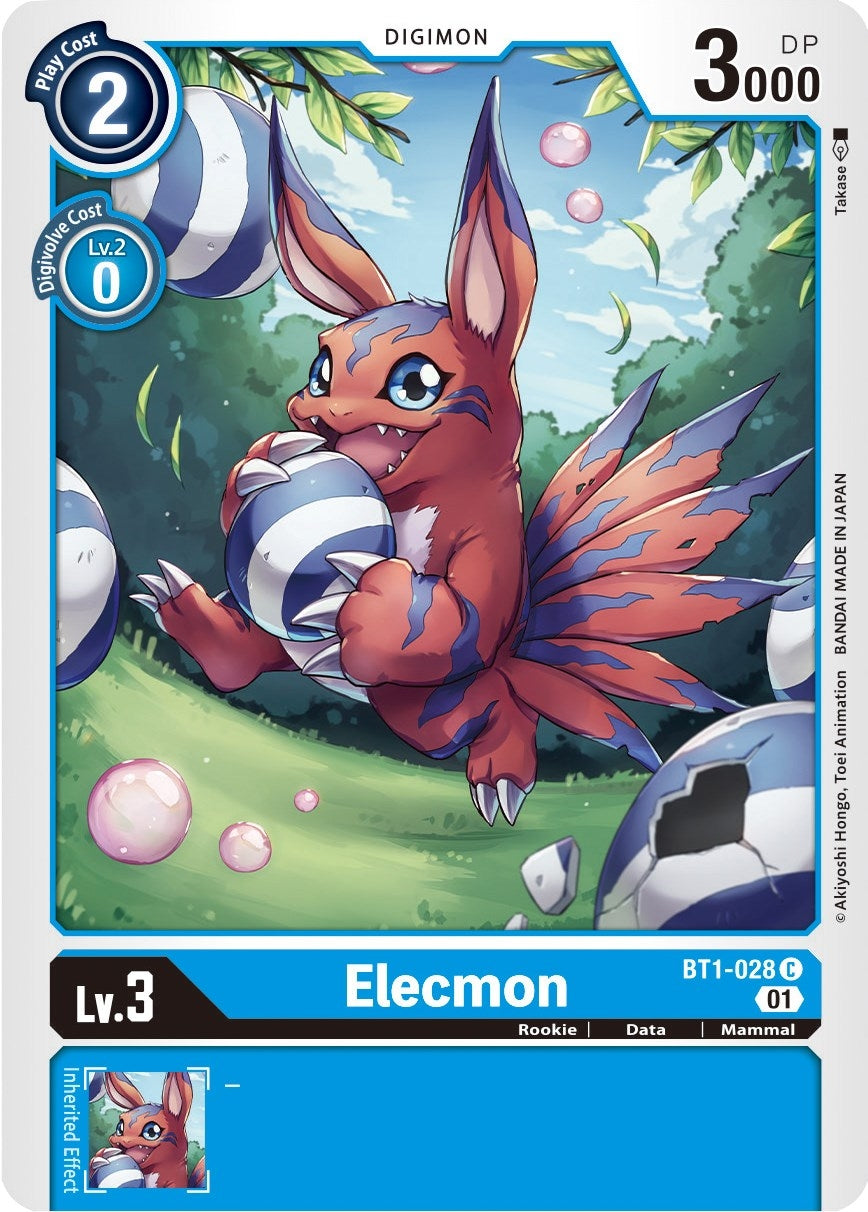 Image for Elecmon - BT1-028 (Alternate Art) (BT1-028 C) (ST-8) - Digimon Card Game