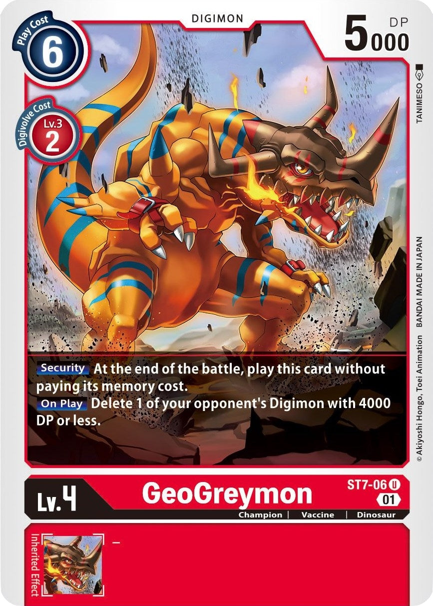 Image for GeoGreymon (ST7-06 U) (ST-7) - Digimon Card Game