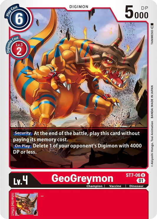Image for GeoGreymon (ST7-06 U) (ST-7) - Digimon Card Game