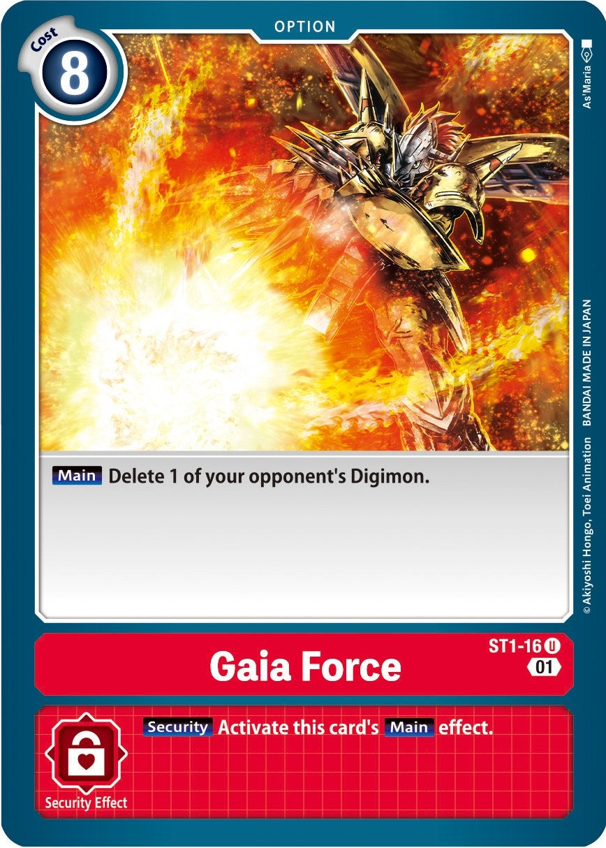 Image for Gaia Force - ST1-16 (Alternate Art) (ST1-16 U) (ST-7) - Digimon Card Game
